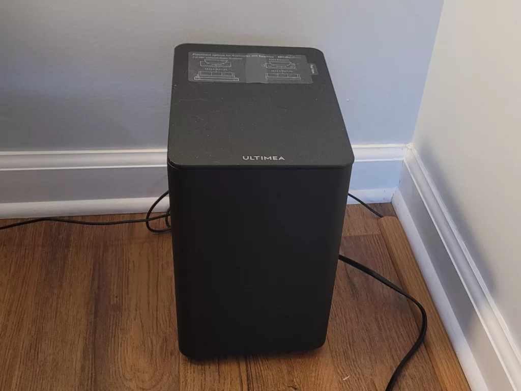 Picture of the Ultimea Poseidon D60 Bluetooth Subwoofer With Dolby 5.1 and Atmos Ultimea Poseidon D60 sound quality
