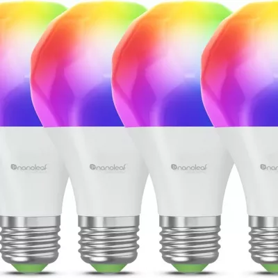 Nanoleaf Essentials Smart LED Color-Changing Wi-Fi A19 Light Bulb