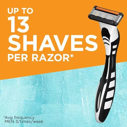 BIC Flex 5 Razors detailed specs – 5 ultra-thin blades, moisturizing strip, and pivoting head for a close shave