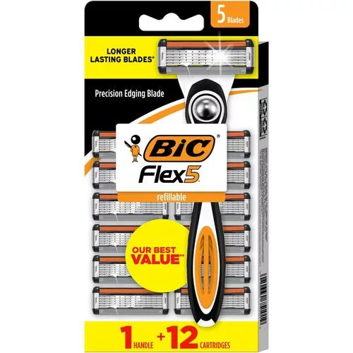 BIC Flex 5 Refillable Razors – Five ultra-thin blades for a close shave