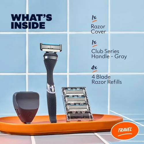 Dollar Shave Club Razor for Men detailed specs – top razors for Men, precision stainless steel blades, and a no-slip grip