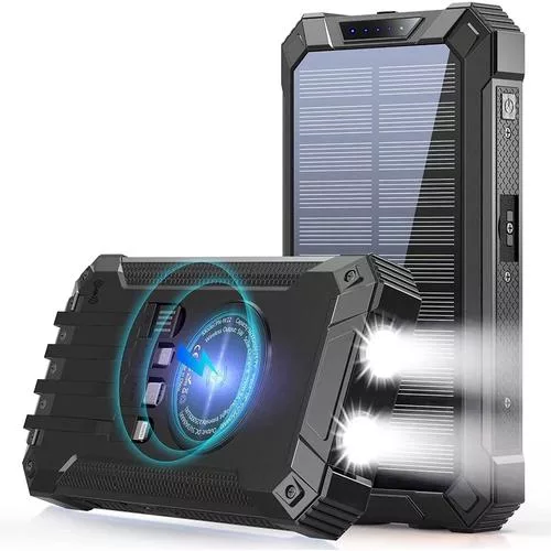 GOODaaa Solar Power Bank Wireless Charger