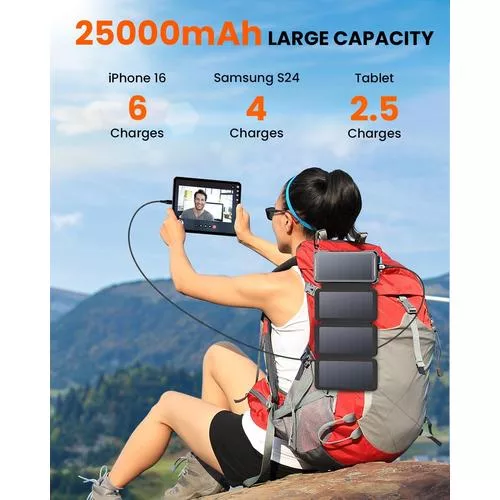 SOARAISE Solar Charger Power Bank detailed specs – rugged and versatile outdoor charger - for Camping and Emergencies