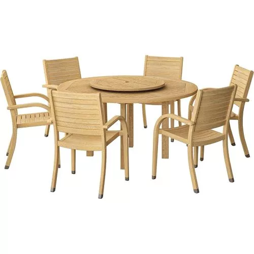 Amazonia Powell 7-Piece Wood Patio Dining Set
