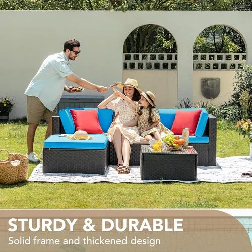 Devoko sectional set showcased in a stylish backyard