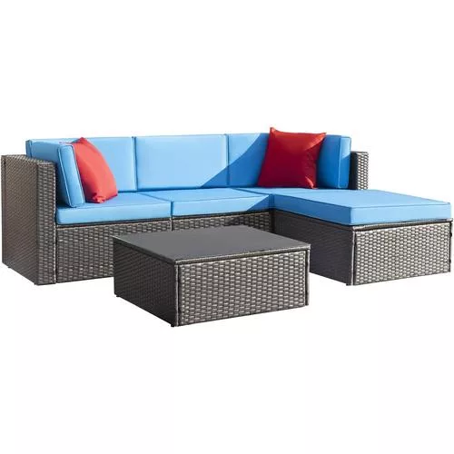 Devoko All-Weather Wicker Sectional Set