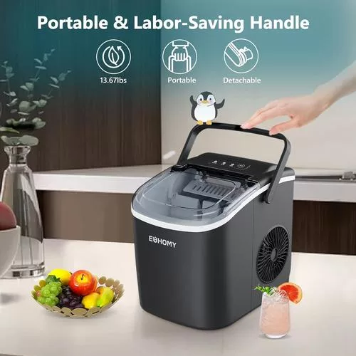 EUHOMY Ice Maker Stylish Appearance