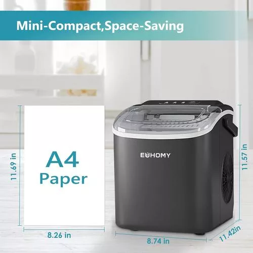 EUHOMY Ice Maker Size Comparison