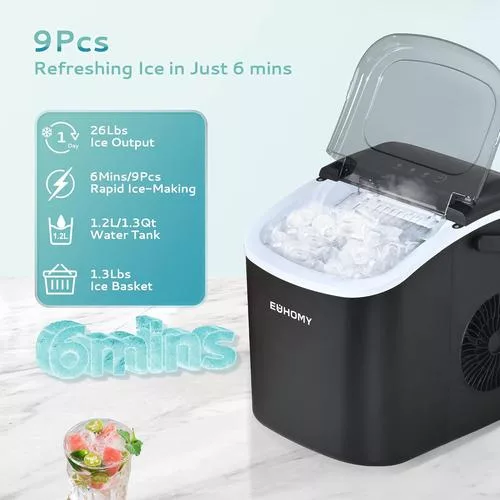 EUHOMY Ice Maker Detailed Specs