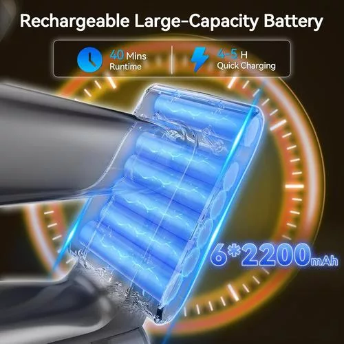 Rechargeable battery and self-standing design of N8 vacuum