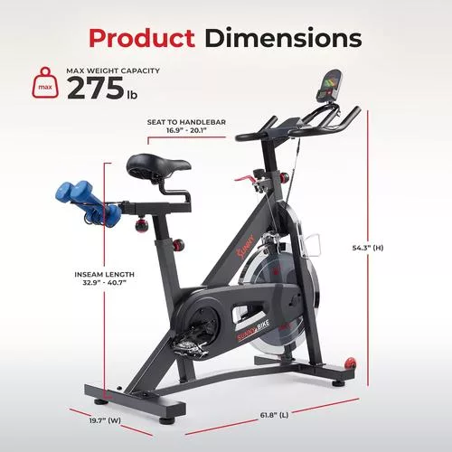 Dimensions and design details of the Pro Stationary Bike