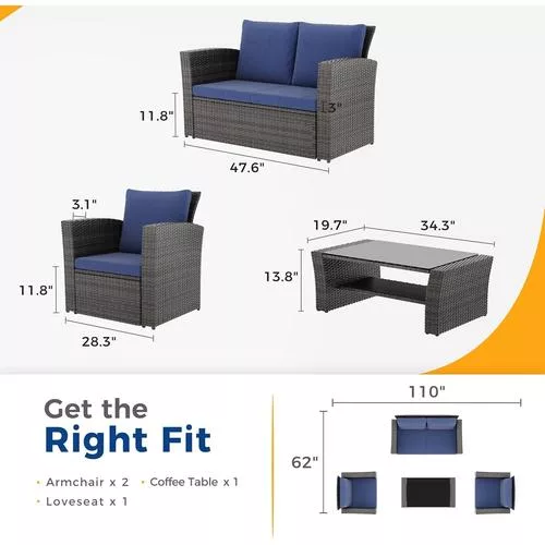 Wisteria Lane 4-Piece Set build details