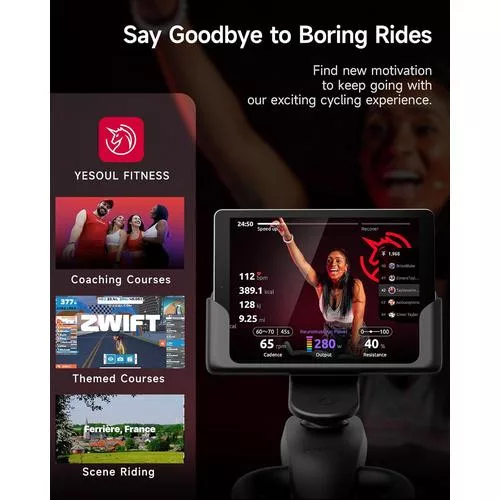 Interactive exercise courses on the Yesoul Bike - A stand-alone stationary bike with amazing features