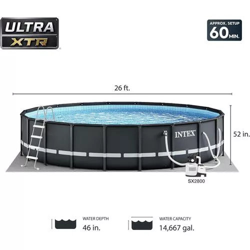 Pool dimensions and assembly diagram