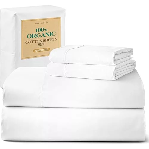 Lane Linen Organic Percale Sheet Set