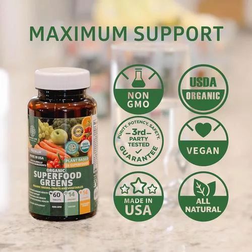 Back label with USDA Organic and ingredient list
