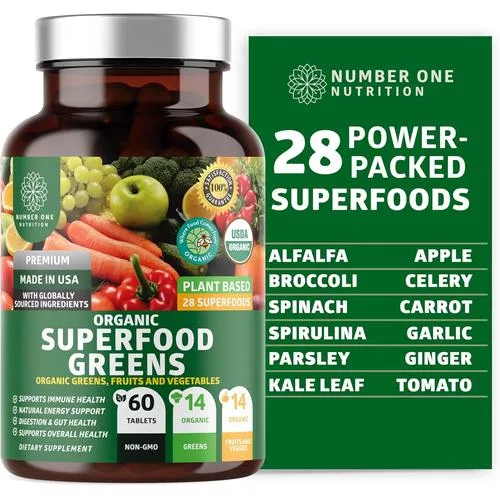 Number One Nutrition Certified Organic Superfood Greens capsules